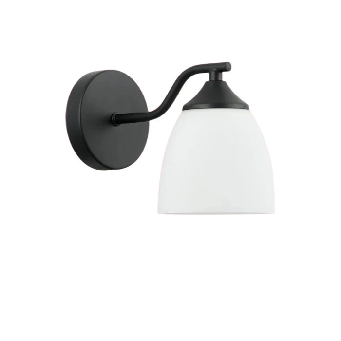 Indoor Modern Matte Wall Light Sconce with Frosted Glass Shade