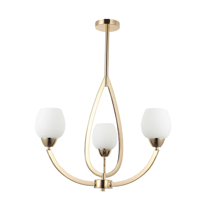 Elegant Silver 3-Light Frosted Glass Pendant