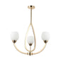 Elegant Silver 3-Light Frosted Glass Pendant