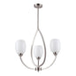 Elegant Silver 3-Light Frosted Glass Pendant