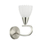 Decorative Wall Lamp – Silver/black with White Finish, E14 Base, Iron & Glass