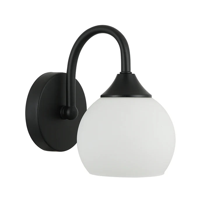 Elegant Silver/black with White Wall Lamp