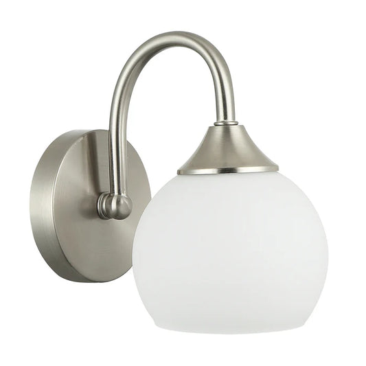 Elegant Silver/black with White Wall Lamp