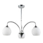 Silver/Black with White 3-Light Elegant Pendant Lamp