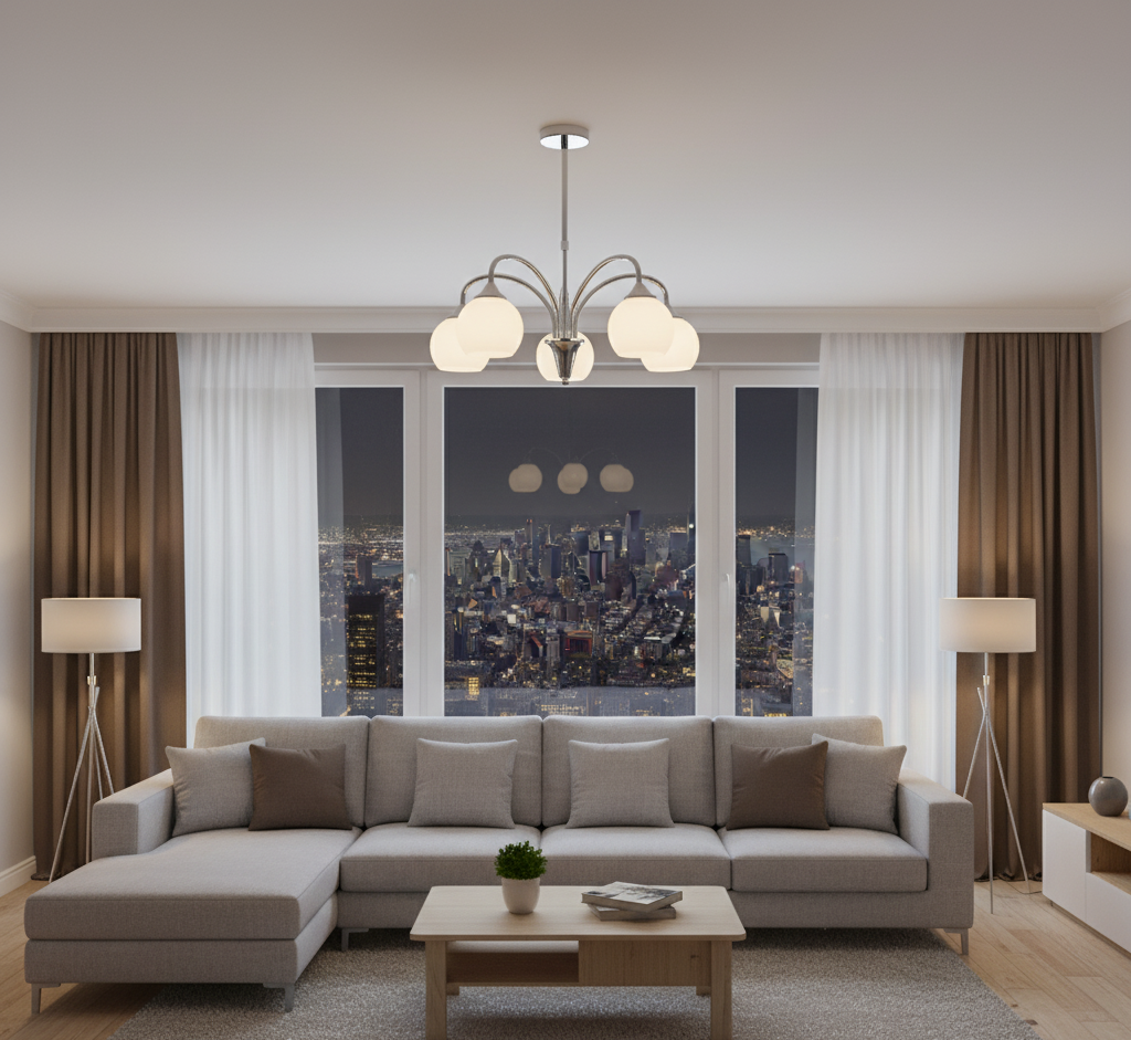 5-Light Pendant Lamp – Graceful Lighting for Modern Interiors (PL 7037-27-05-)