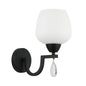 Elegant Silver Wall Lamp with Frosted Glass Shade