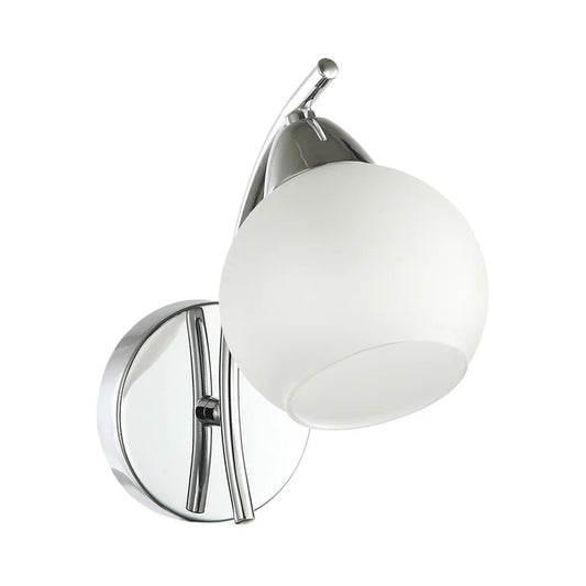 Silver & White Wall Lamp