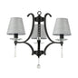 Elegant Black/Grey Pendant Lamp with Fabric Shades