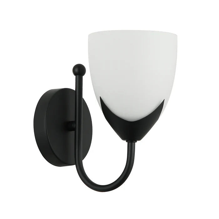 Elegant Silver/Black and White Wall Lamp