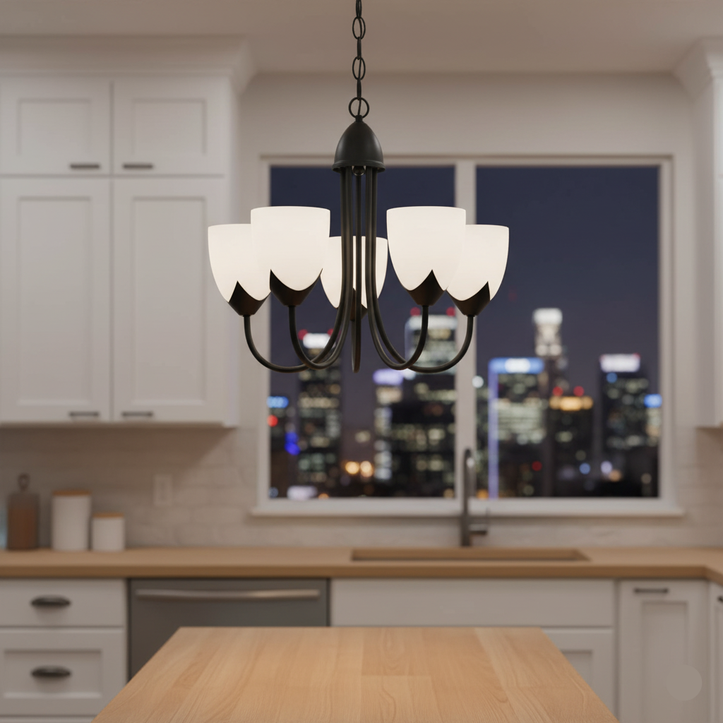 5-Light Pendant Lamp Classic Chandelier Style (PL 7047-27-05-)