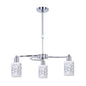 3-Light Pendant Lamp – Decorative Square Glass Shades
