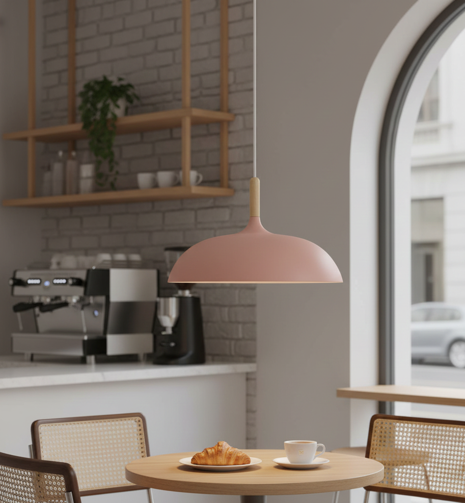 Soft Matte Pink Dome Ceiling Light (PL 7684-PK)