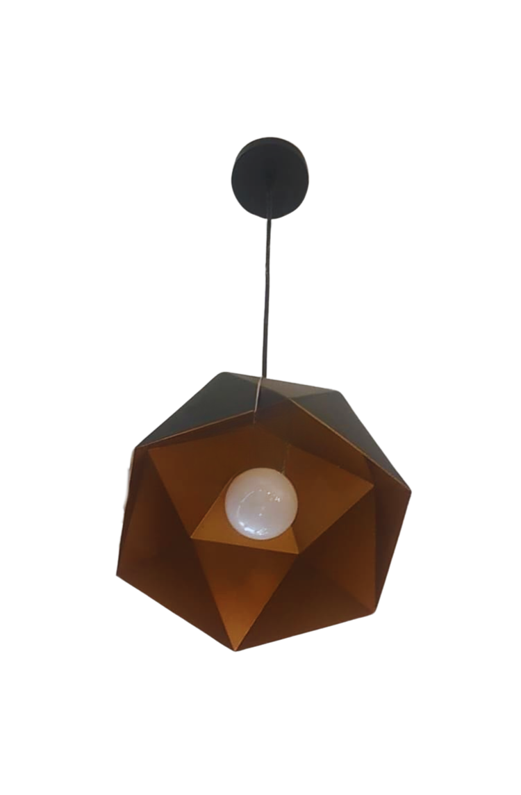 Modern Geometric Pendant Light (PL 7825-01-BK)