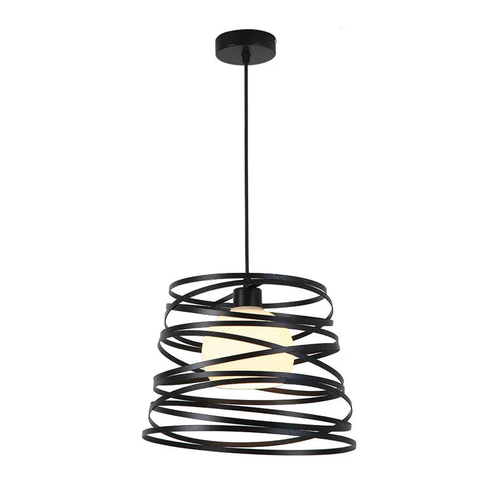 Black Orbital Cage Pendant Lamp