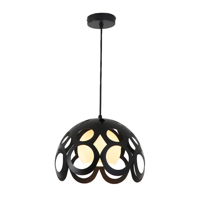 Black Orbital Cage Pendant Lamp (PL 7909-BK)