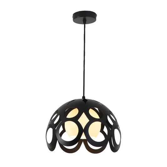 Black Orbital Cage Pendant Lamp (PL 7909-BK)