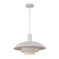 Scandinavian White Layered Dome Pendant Light