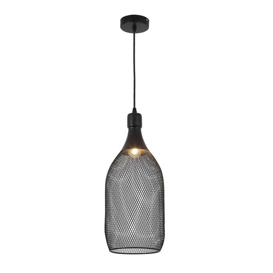 Industrial Black Mesh Pendant Light