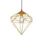 Gold/Black Diamond Cage Pendant Lamp (PL 8062)
