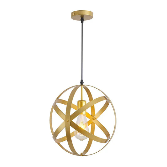 Pendant Lamp with E27 Holder (Iron Frame, IP20 Rated)