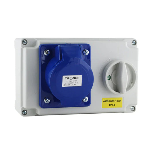 16A 3Pin Industrial Socket InerLock