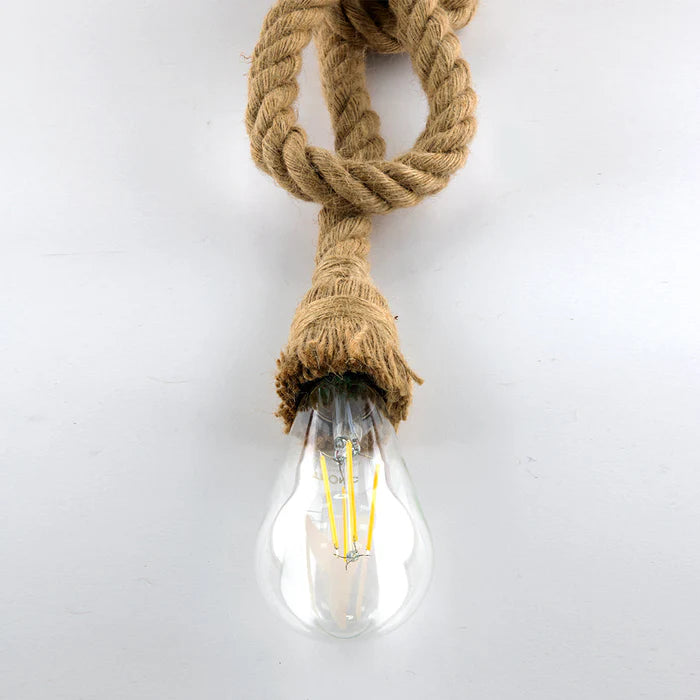 Vintage Hemp Rope Pendant Light - Eco-Friendly E27 (PL RP03-01)