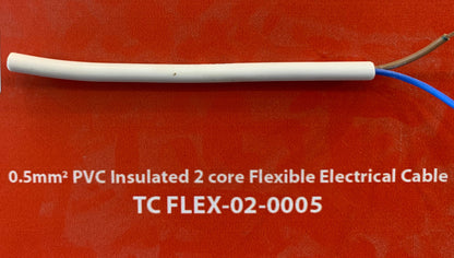 0.5mm 2Core Flexible Power Cable - Per m (MT FLEX-02-0005-)
