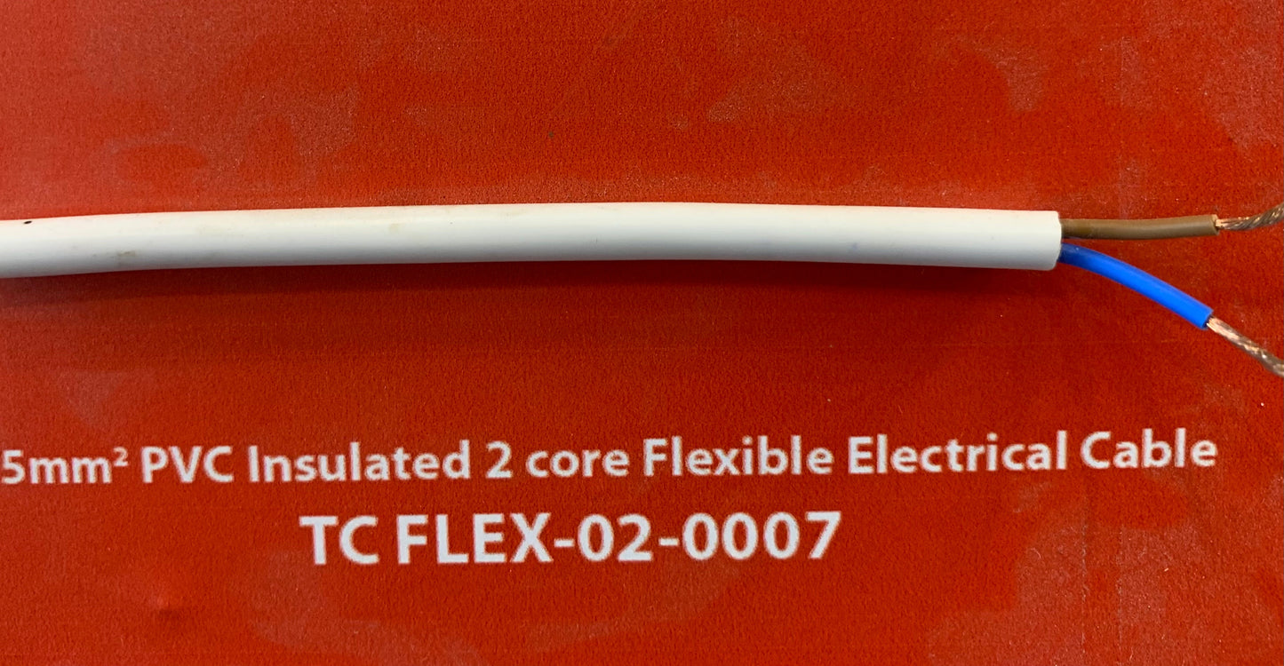 0.75mm 2Core Flexible Power Cable - Per m (MT FLEX-02-0007-)
