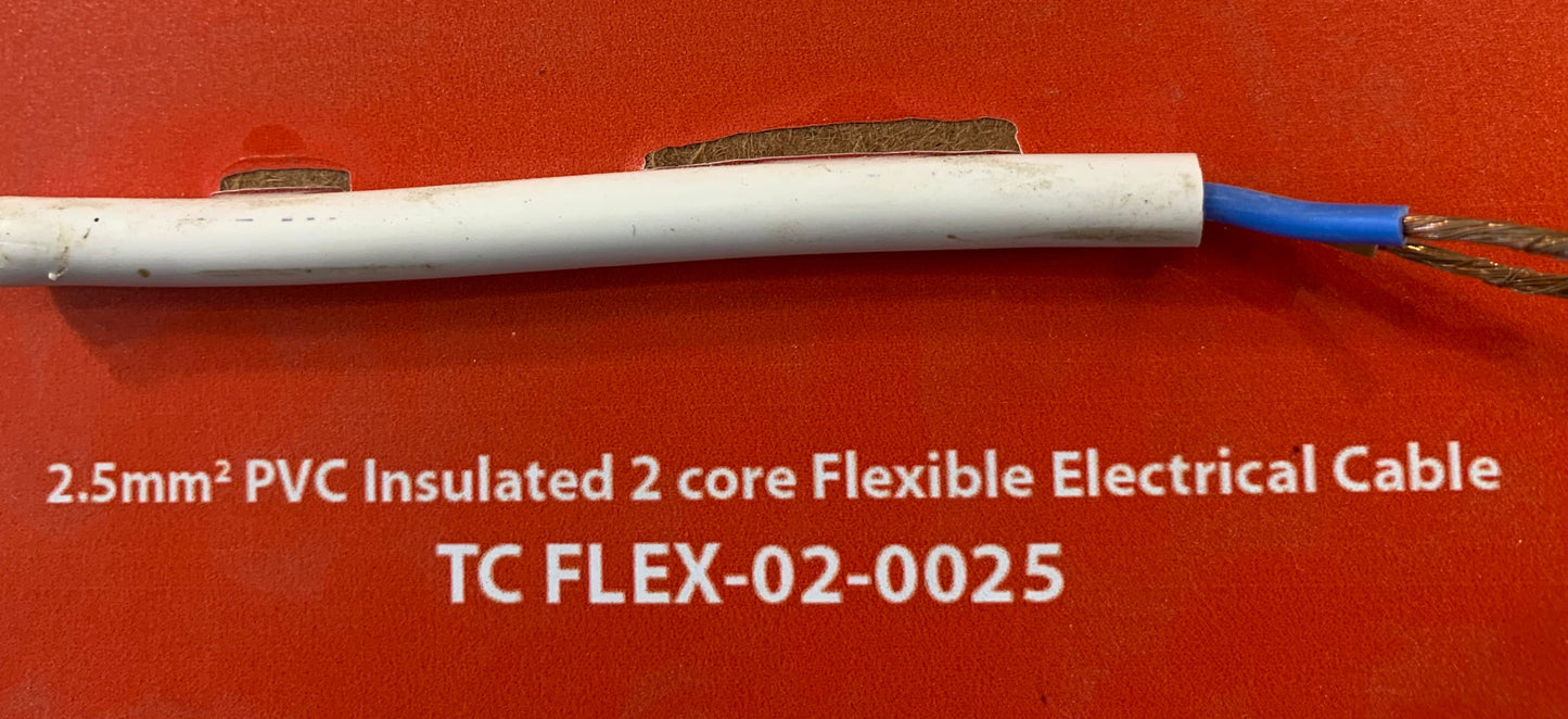 2.5mm 2Core Flexible Power Cable - Per m (MT FLEX-02-0025-)