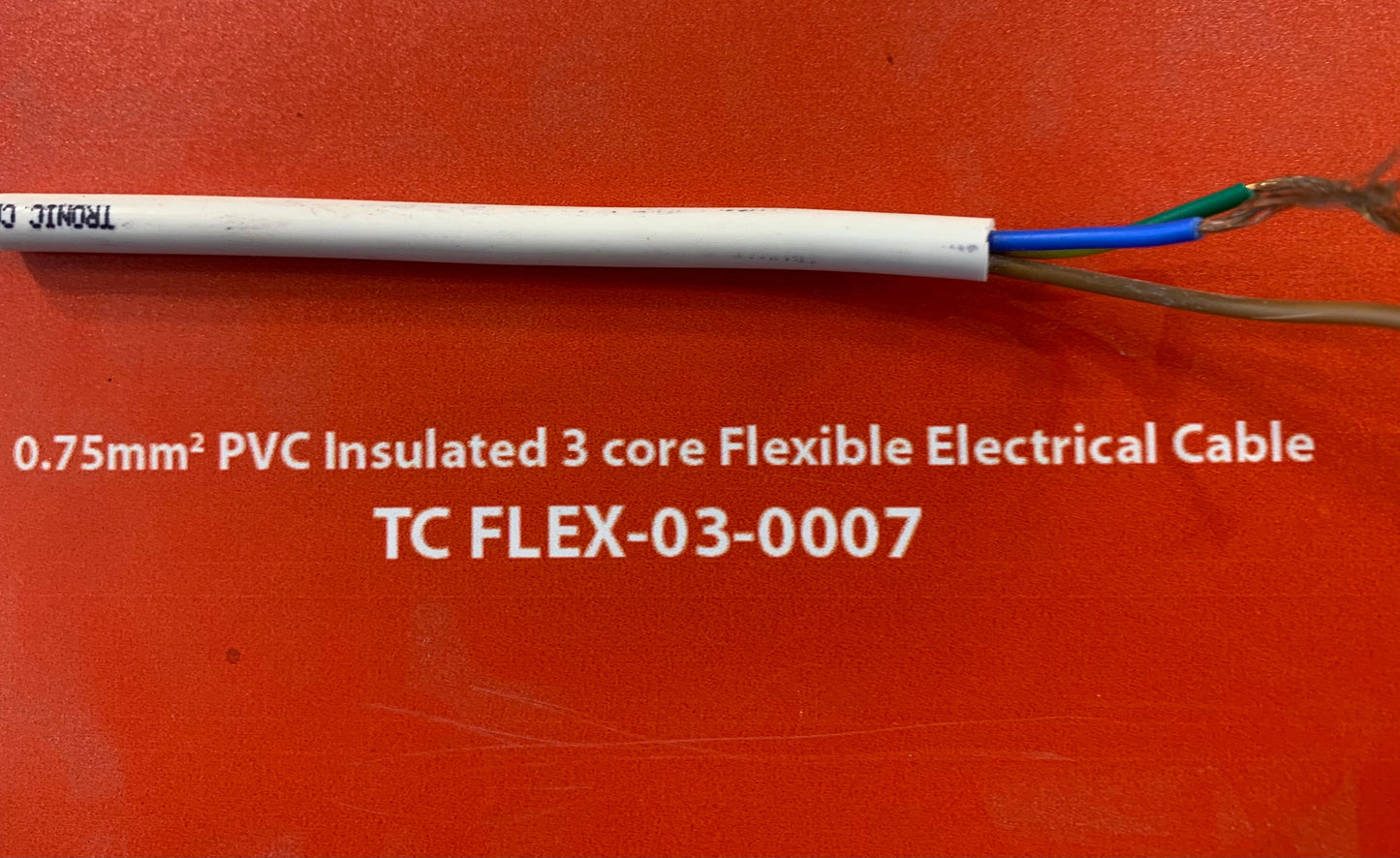 0.75mm 3Core Flexible Power Cable - Per m (MT FLEX-03-0007-)