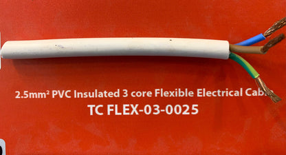 2.5mm 3Core Flexible Power Cable - Per m (MT FLEX-03-0025-)