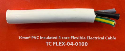 10mm 4Core Flexible Power Cable - (Per m)