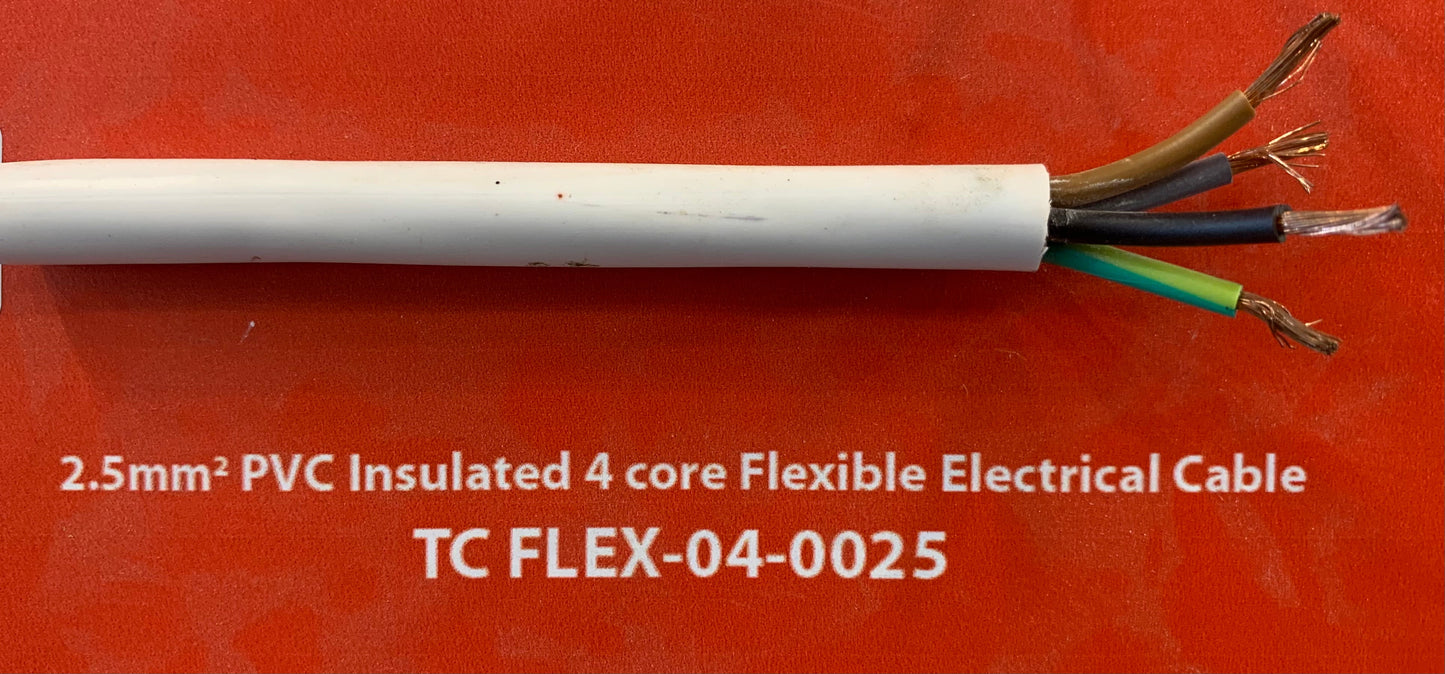 2.5mm 4Core Flexible Power Cable (	 TC FLEX-04-0025-)