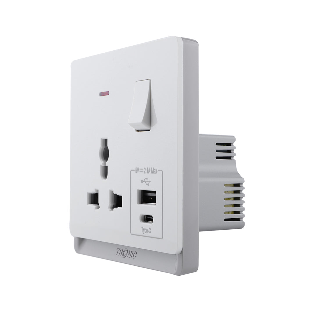 Premium Universal Single Outlet w/USB - TD Range