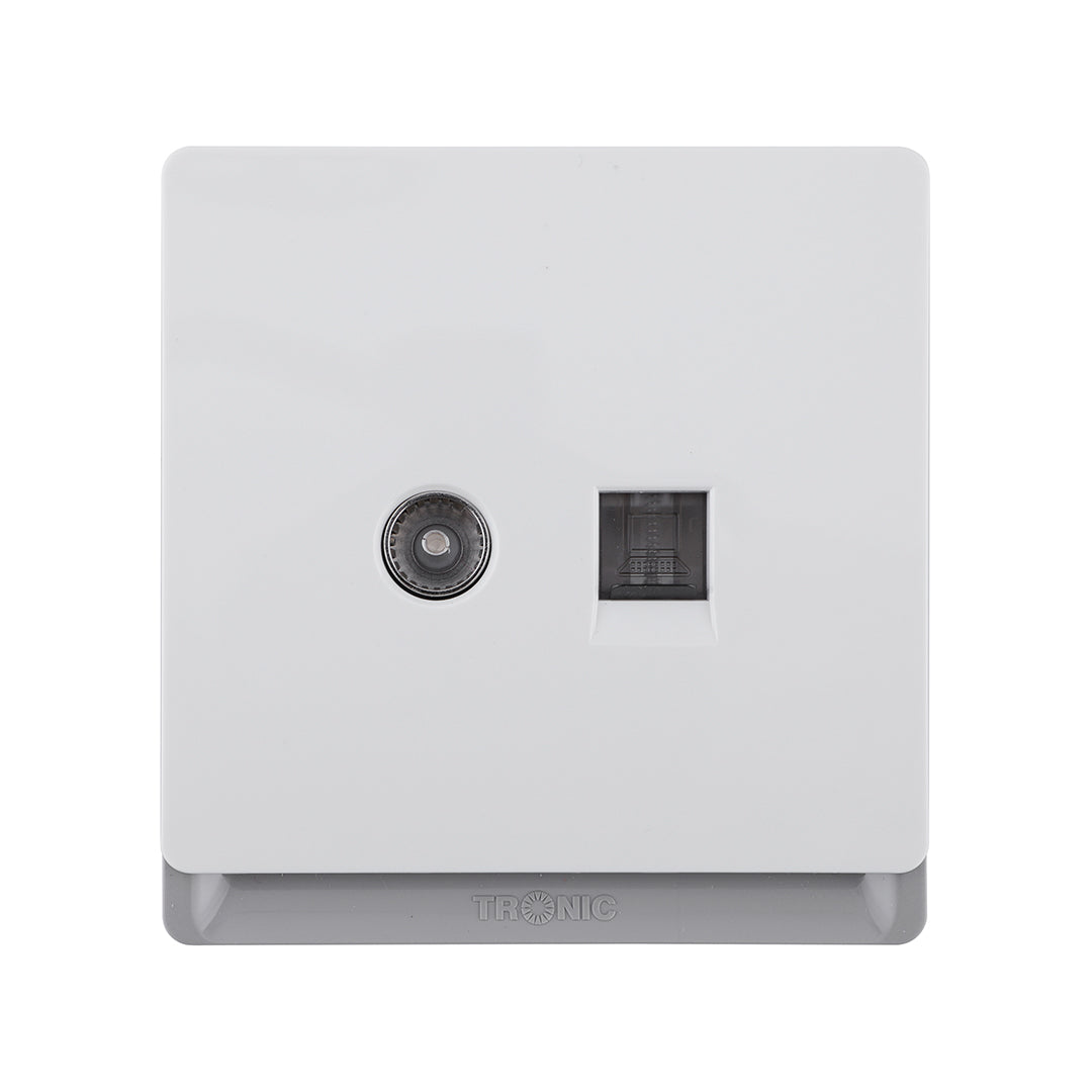 Premium CAT6 Single Data Outlet w/TV Socket - TD Range