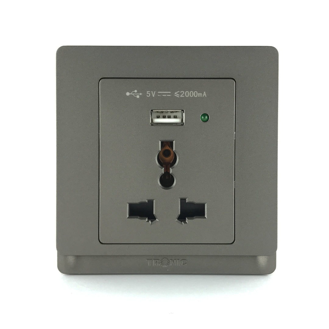 Premium Single Outlet W USB - TD Range