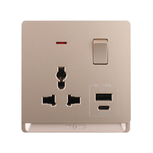 Premium Universal Single Outlet w/USB - TD Range