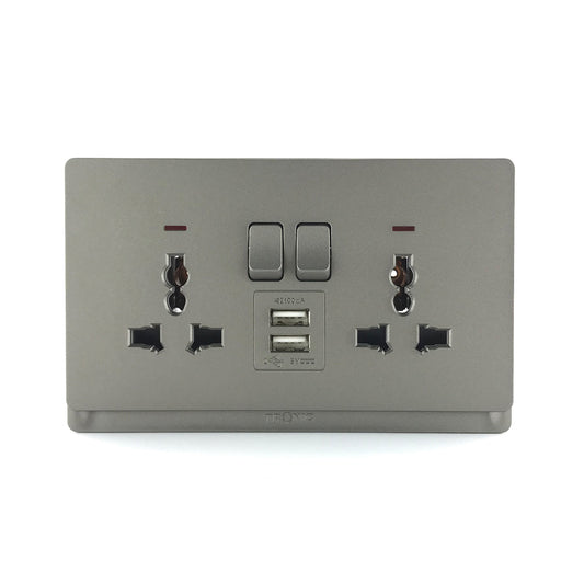 Premium Universal Double Outlet W USB - TD Range
