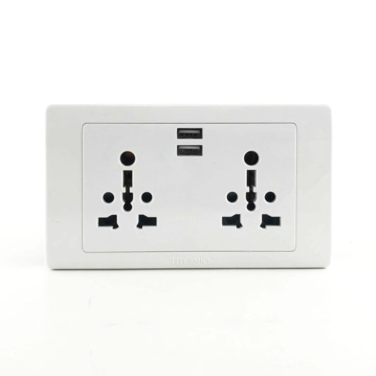 Universal Double Outlet w/2 USB