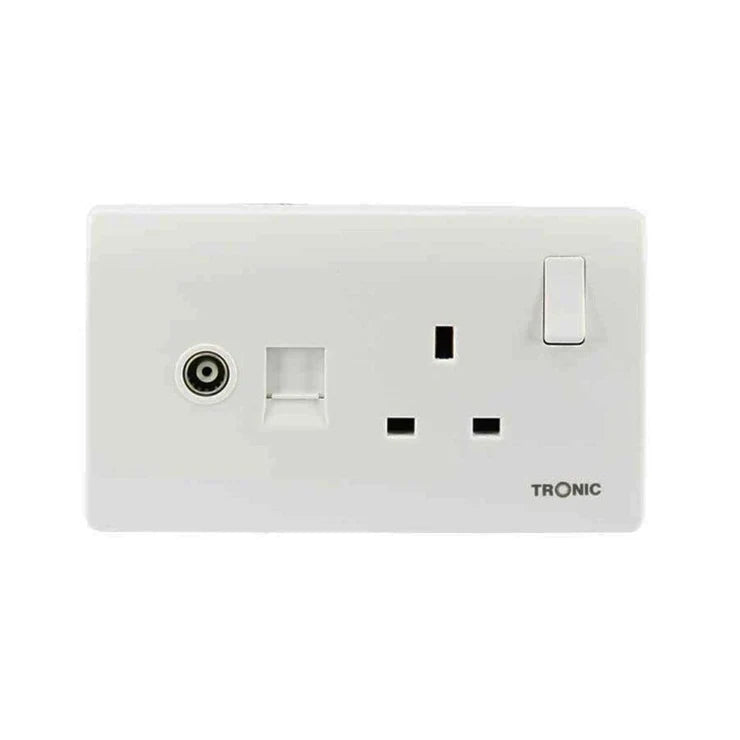 1Gang TV And RJ45 w/Outlet