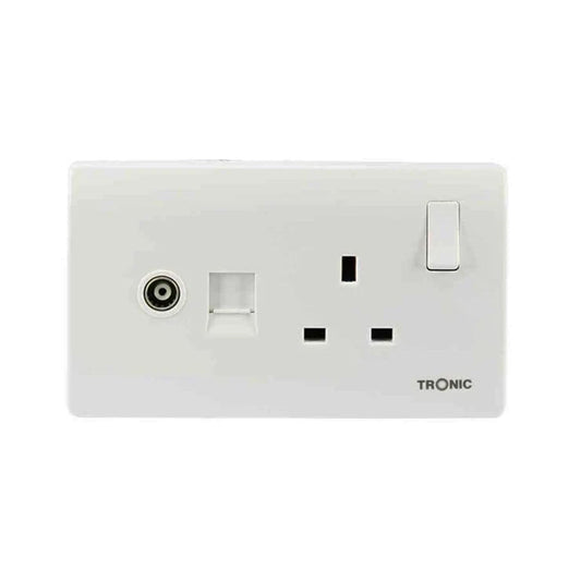 1Gang TV And RJ45 w/Outlet