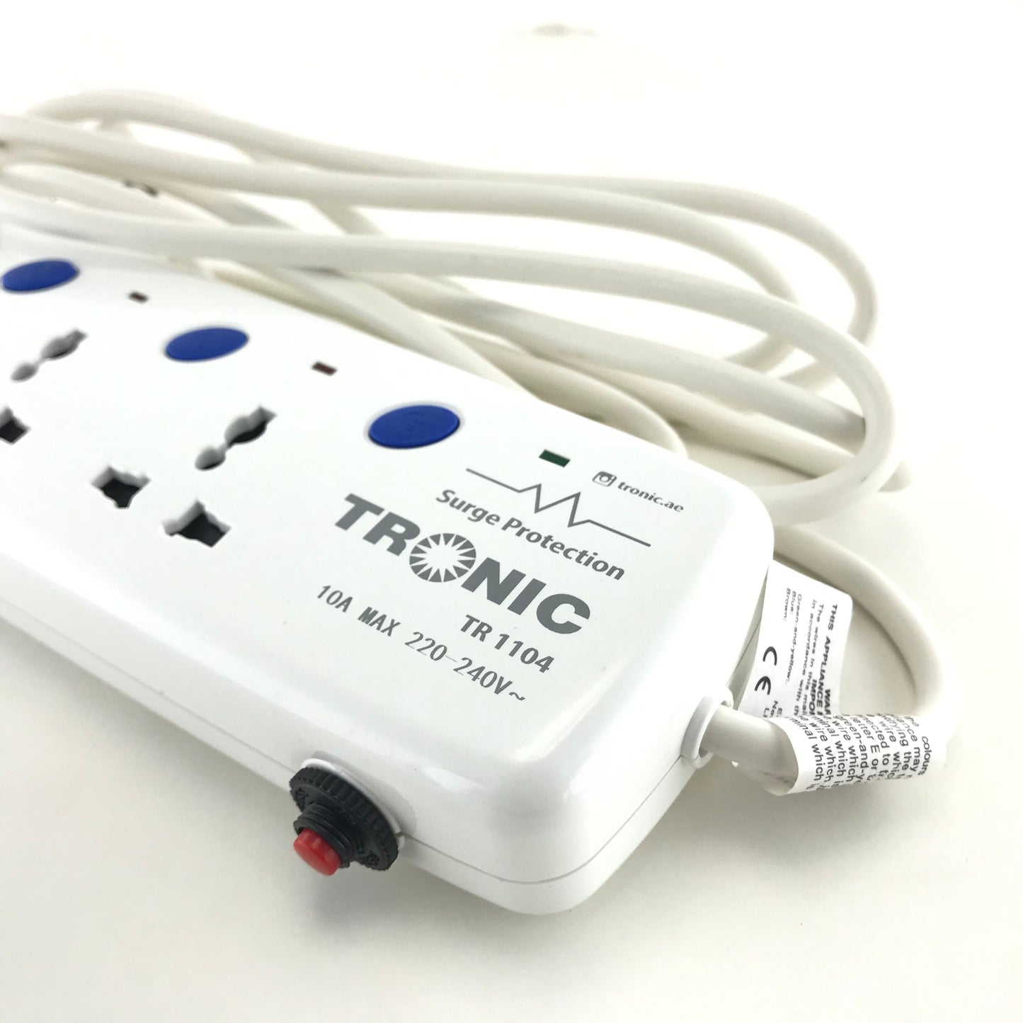 4Way 3m Universal Extension w/ Surge Protection