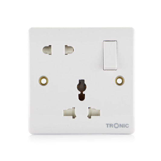 1Gang 16A Switch + 13A Outlet