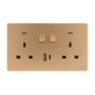 Premium Plain W USB Double Outlet - TS Range