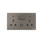 Premium Plain W USB Double Outlet - TS Range