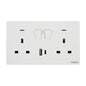 Premium Plain W USB Double Outlet - TS Range
