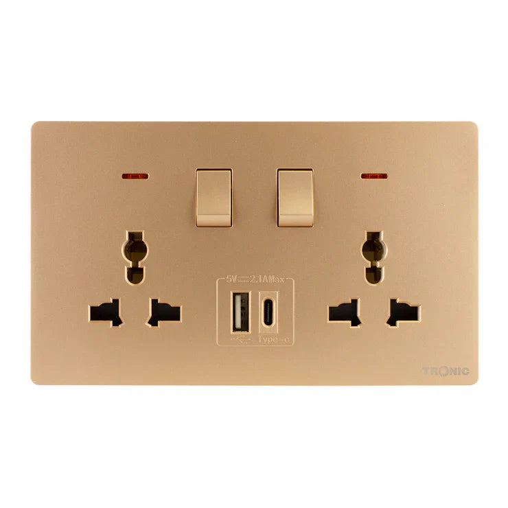 Premium Double Outlet W USB - TS Range