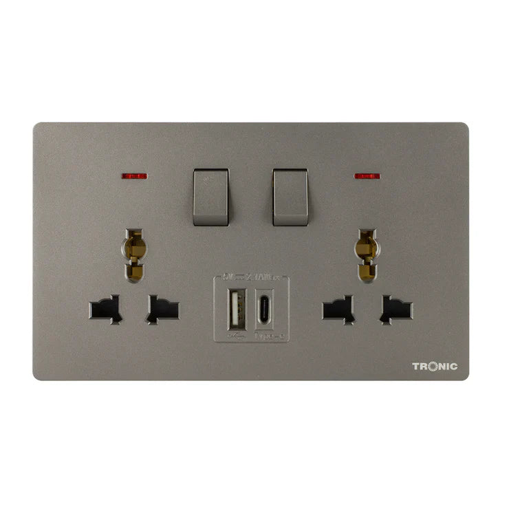 Premium Double Outlet W USB - TS Range