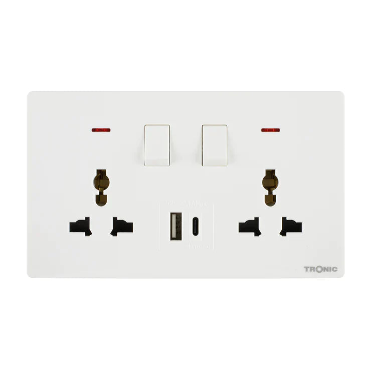 Premium Double Outlet W USB - TS Range