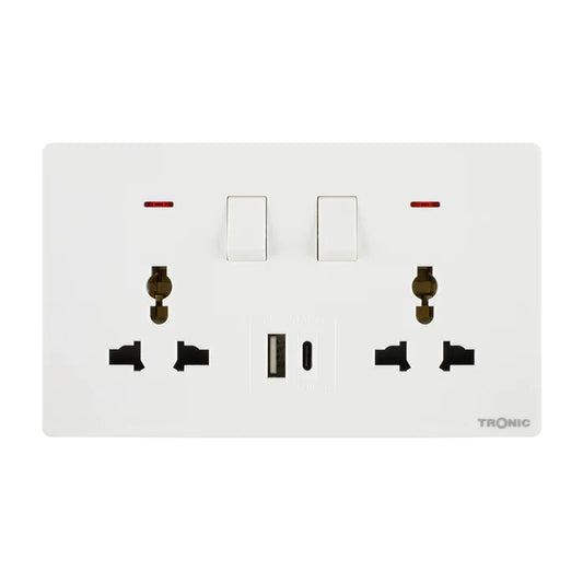 Premium Double Outlet W USB - TS Range